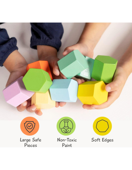 Hexablox 21 Piezas - Bloques de Madera Montessori para Niños 1+ Años Hexablox 21 Piezas - Bloques de Madera Montessori para Niños 1+ Años
