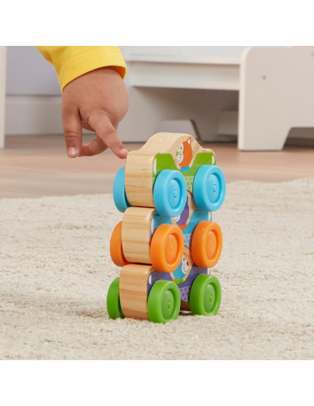 Juego de Apilamiento de Coches de Madera Melissa & Doug - 3 Piezas Juego de Apilamiento de Coches de Madera Melissa & Doug - 3 Piezas
