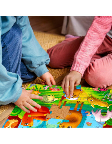 Puzzles Quokka para Niños 3-5 Años - 4 Puzzles de 30 Piezas