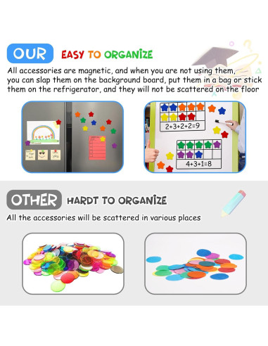 Conjunto de 10 Cuadrados Magnéticos LOOIKOOS - Juguete Educativo para Niños 3-5 Años