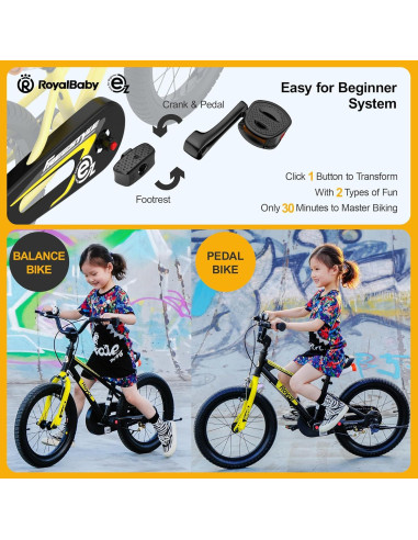 Bicicleta RoyalBaby Freestyle-EZ 16" Verde Doble Freno Mano
