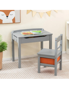 Conjunto de Mesa y Sillas para Niños HONEY JOY Gris 2
