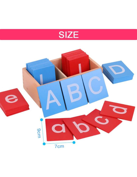 Tablero de Letras de Papel de Lija NOENNULL para Niños Tablero de Letras de Papel de Lija NOENNULL para Niños