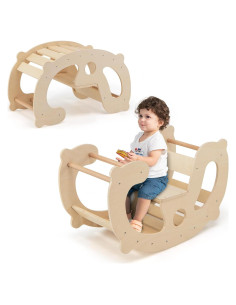 HONEY JOY Arco de Escalada Balancín de Madera para Niños