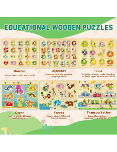 Juguetes Educativos Montessori de Madera para Niños 2-5 Años 2