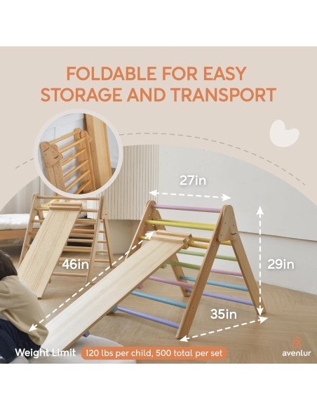 Avenlur Olive 3 en 1 Escalera Triangular Plegable para Niños Avenlur Olive 3 en 1 Escalera Triangular Plegable para Niños