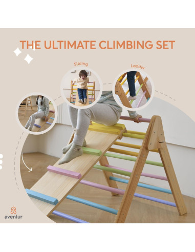 Avenlur Olive 3 en 1 Escalera Triangular Plegable para Niños