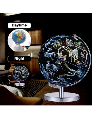 Globo Terráqueo Iluminado Estefanlo 20 cm 2 en 1 LED