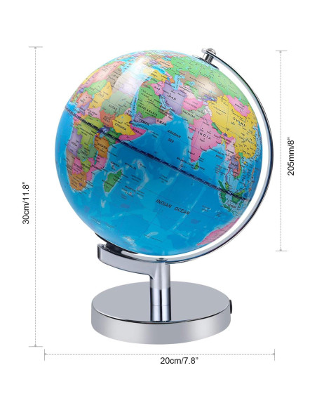 Globo Terráqueo Iluminado Estefanlo 20 cm 2 en 1 LED Globo Terráqueo Iluminado Estefanlo 20 cm 2 en 1 LED