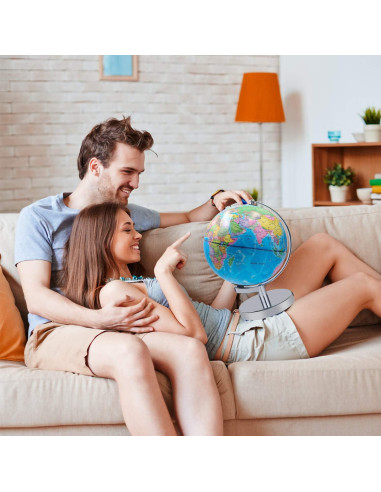 Globo Terráqueo Iluminado Estefanlo 20 cm 2 en 1 LED