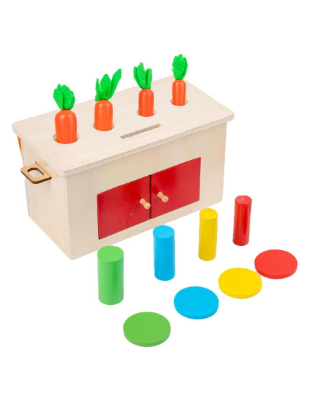 Caja de Juego 4 en 1 Adena Montessori para Bebés 6-36 Meses Caja de Juego 4 en 1 Adena Montessori para Bebés 6-36 Meses