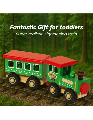 Coche de Juguete de Madera Woodenfun para Niños 1-3 Años