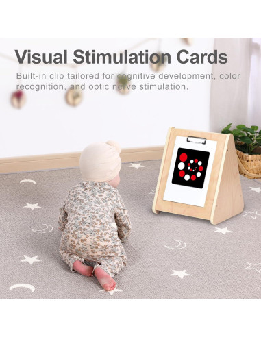 Espejo Doble Lado KRAND para Bebés con Tarjetas Visuales