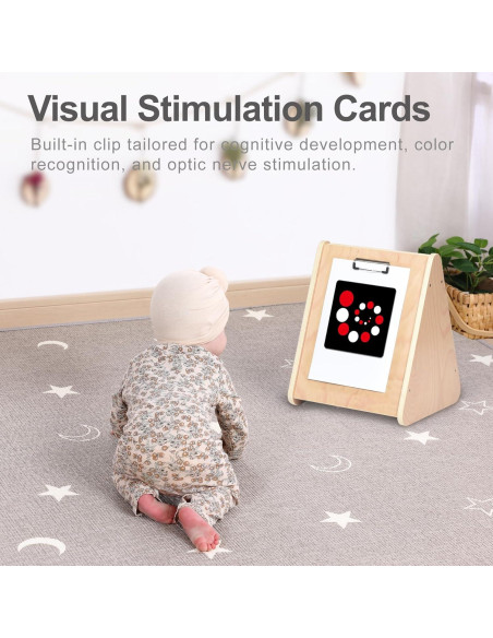 Espejo Doble Lado KRAND para Bebés con Tarjetas Visuales Espejo Doble Lado KRAND para Bebés con Tarjetas Visuales