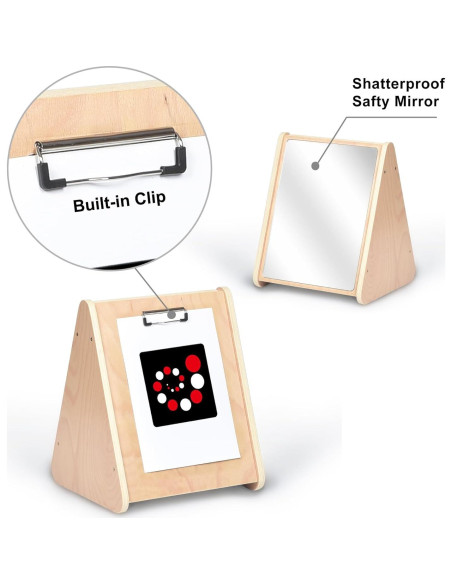 Espejo Doble Lado KRAND para Bebés con Tarjetas Visuales Espejo Doble Lado KRAND para Bebés con Tarjetas Visuales
