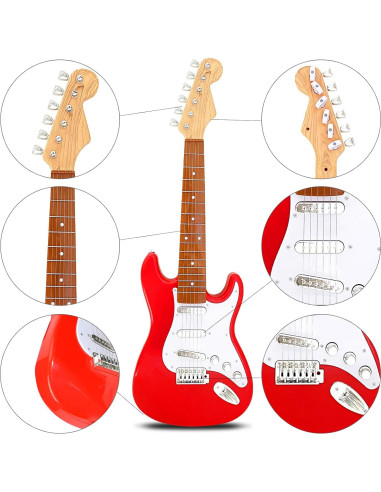 Guitarra Infantil Portátil CHENHAI 68 cm Roja Juguete Musical