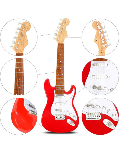 Guitarra Infantil Portátil CHENHAI 68 cm Roja Juguete Musical Guitarra Infantil Portátil CHENHAI 68 cm Roja Juguete Musical