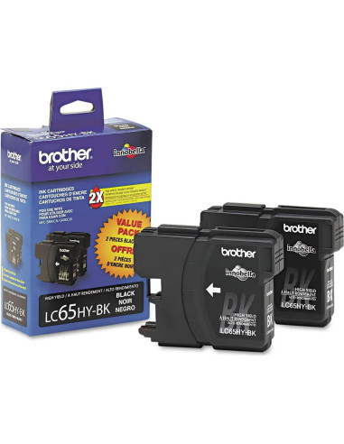 Cartuchos de Tinta Negra Brother LC65HYBK2 - Paquete de 2