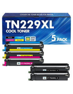 Cartuchos de Tóner TN229XL Cool Toner 5 Paquete Compatible