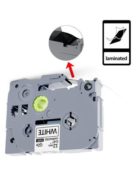 5 Pack Cinta de Etiqueta EcliptoVireo TZE231 12mm Blanca 5 Pack Cinta de Etiqueta EcliptoVireo TZE231 12mm Blanca