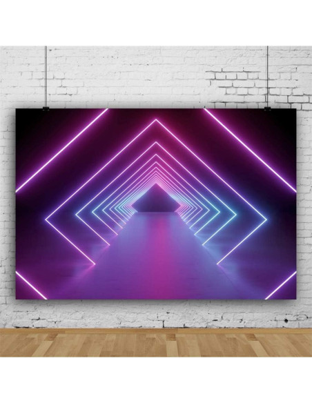 Fondo de Fotografía Leowefowa 300x250cm Vinilo Fiesta Neon Fondo de Fotografía Leowefowa 300x250cm Vinilo Fiesta Neon