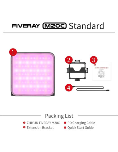 Luz de Video RGB Zhiyun M20C 20W 2500K-10000K TLCI 96