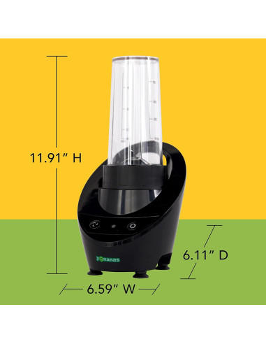 Licuadora Personal Yonanas 400ml 300W Libre de BPA Negra