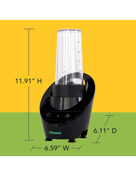 Licuadora Personal Yonanas 400ml 300W Libre de BPA Negra Licuadora Personal Yonanas 400ml 300W Libre de BPA Negra