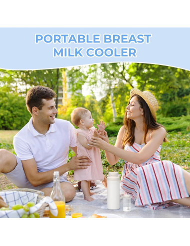 Enfriador de Leche Materna Portátil 22oz con Botellas Duales