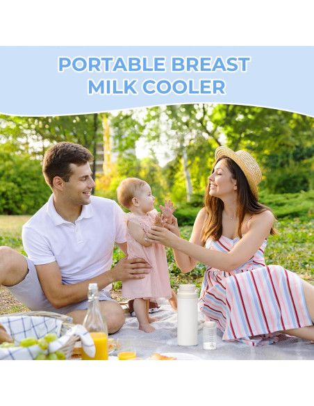 Enfriador de Leche Materna Portátil 22oz con Botellas Duales Enfriador de Leche Materna Portátil 22oz con Botellas Duales