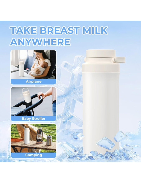 Enfriador de Leche Materna Portátil 22oz con Botellas Duales Enfriador de Leche Materna Portátil 22oz con Botellas Duales