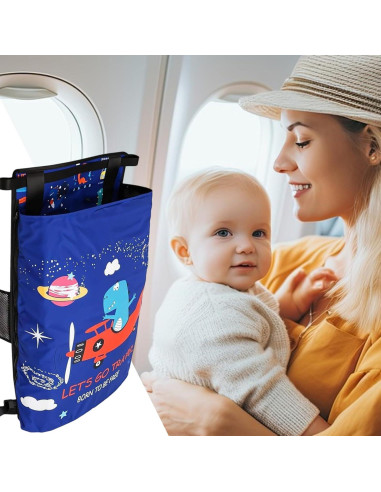 Cama de avión para niños pequeños - Azul - Plegable y ergonómica