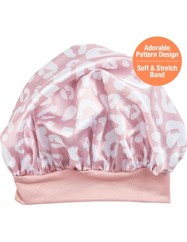 Gorro de Satén para Bebé Red by Kiss Leopardo Rosa 6-18M