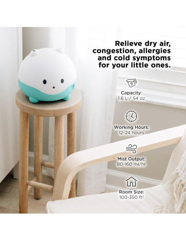 Humidificador 3 en 1 LittleHippo WISPI con Luz Nocturna