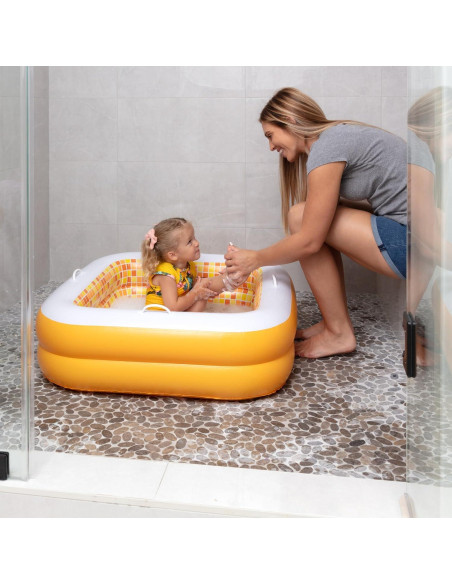 Piscina Inflable Grip A Pool 86.36cm Cuadrada Naranja Bebés Piscina Inflable Grip A Pool 86.36cm Cuadrada Naranja Bebés