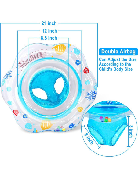 Flotador de piscina AMENON para bebés 6-12 meses con asiento Flotador de piscina AMENON para bebés 6-12 meses con asiento