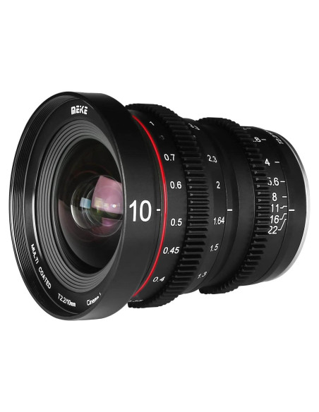 Lente Cine Meike 10mm T2.2 APS-C para Fujifilm Montura X Lente Cine Meike 10mm T2.2 APS-C para Fujifilm Montura X