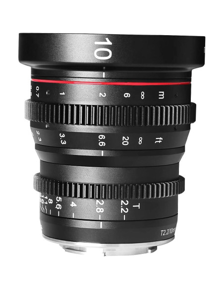 Lente Cine Meike 10mm T2.2 APS-C para Fujifilm Montura X Lente Cine Meike 10mm T2.2 APS-C para Fujifilm Montura X