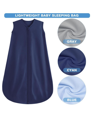 Saco de Sueño para Bebés 0-6 Meses Algodón Rayón Azul