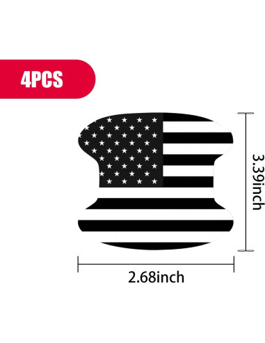 Protector de Tazón de Puerta Fluher 4 PCS Antirrayaduras Negro