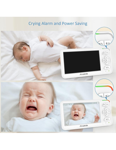 Monitor de Bebé Firskids FK5363 5" con Cámara y Audio