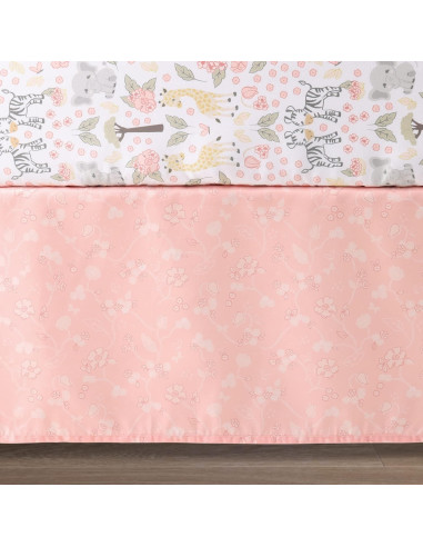 Conjunto de Cuna 3 Piezas The Peanutshell Safari Rosa