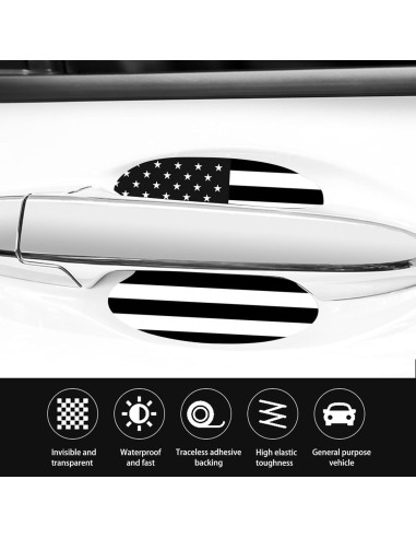 Protector de Tazón de Puerta Fluher 4 PCS Antirrayaduras Negro