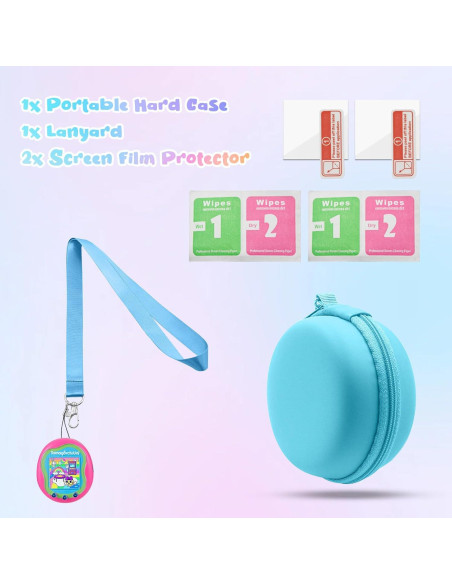 Funda Dura Portátil Taladad para Tamagotchi Uni Azul Funda Dura Portátil Taladad para Tamagotchi Uni Azul