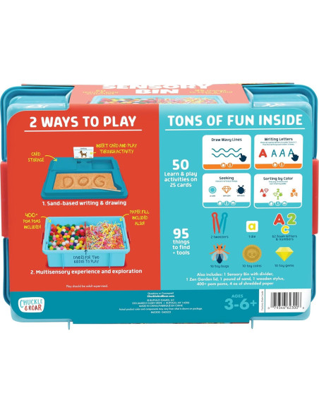 Caja Sensorial Chuckle & Roar - Aprendizaje Táctil 3-6 Años Caja Sensorial Chuckle & Roar - Aprendizaje Táctil 3-6 Años
