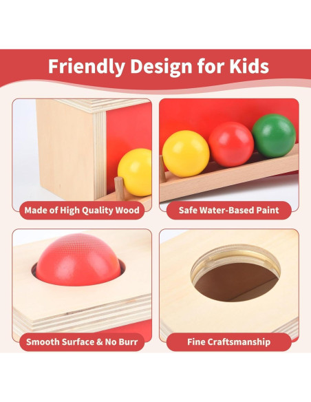 Caja de Permanencia de Objetos Montessori Smartwo - Juguete Educativo de Madera para Bebés 6 Meses+ Caja de Permanencia de Objetos Montessori Smartwo - Juguete Educativo de Madera para Bebés 6 Meses+