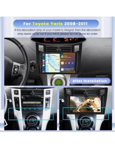 Estéreo Android 8 Núcleos Hikity 9" para Toyota Yaris 2008-2011 2