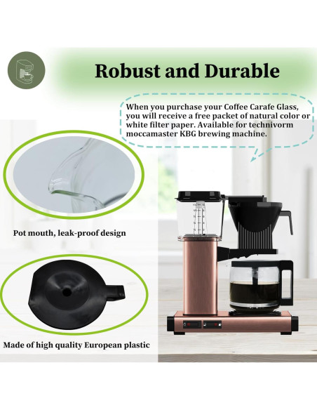 Jarra de Café de Vidrio Bxmgr 1.25L con Tapa Negra y Anillo de Metal Jarra de Café de Vidrio Bxmgr 1.25L con Tapa Negra y Anillo de Metal