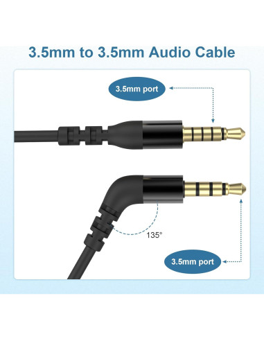 Cable de Audio 3.5mm Saipomor para Auriculares SteelSeries Arctis