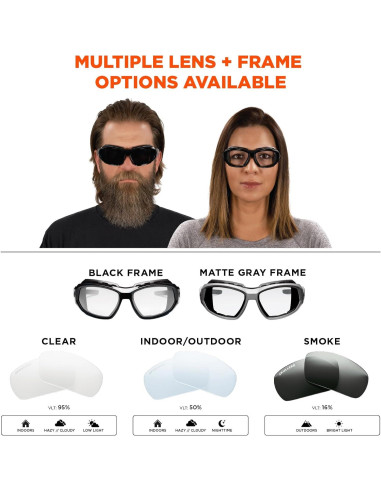 Gafas de Seguridad Convertibles Ergodyne Skullerz LOKI Antivaho